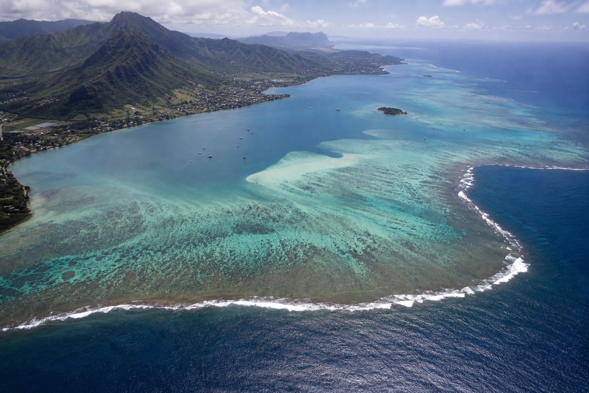 The Kaneohe Sandbar in Kaneohe Bay
