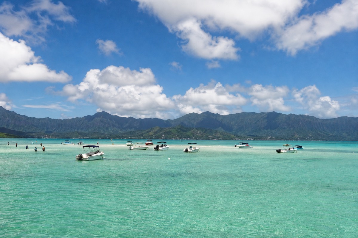 The Kaneohe Sandbar in Kaneohe Bay